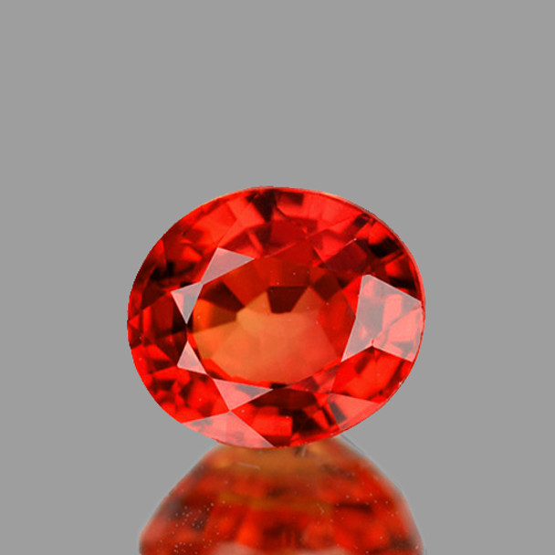 5.5x4.5 mm Oval 0.50ct AAA Luster Natural Brilliant Orange Red Sapphire [Flawless-VVS]-AAA Grade