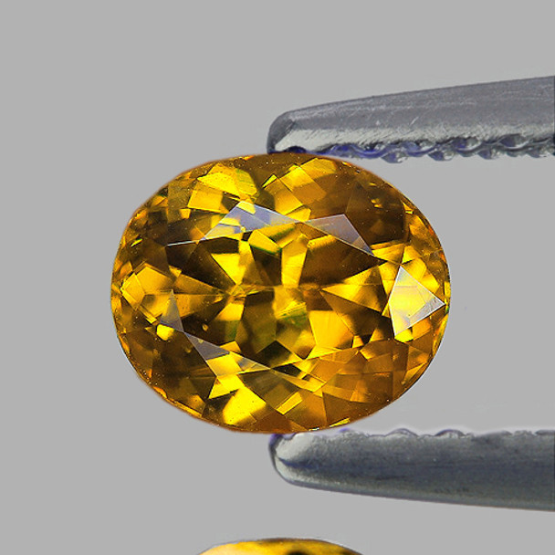 8x6 mm Oval 1.51ct AAA Luster Natural Intense Golden Yellow Mali Garnet [Flawless-VVS]