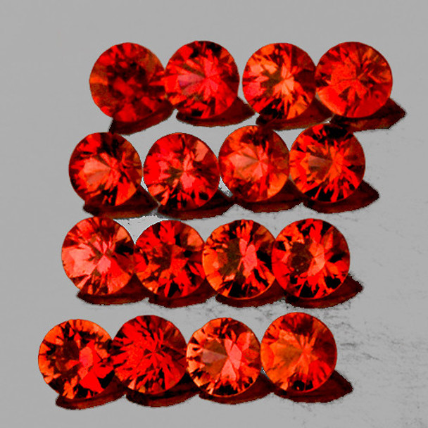 2.30 mm Round 16pcs AAA Luster Natural Brilliant Red Sapphire [Flawless-VVS]