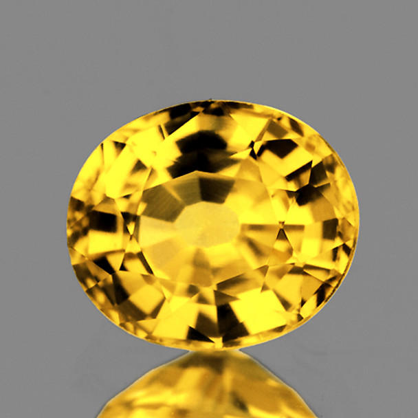 5.5x4.5 mm Oval 0.62ctct AAA Fire Sparkles Natural Ceylon Yellow Sapphire [Flawless-VVS]