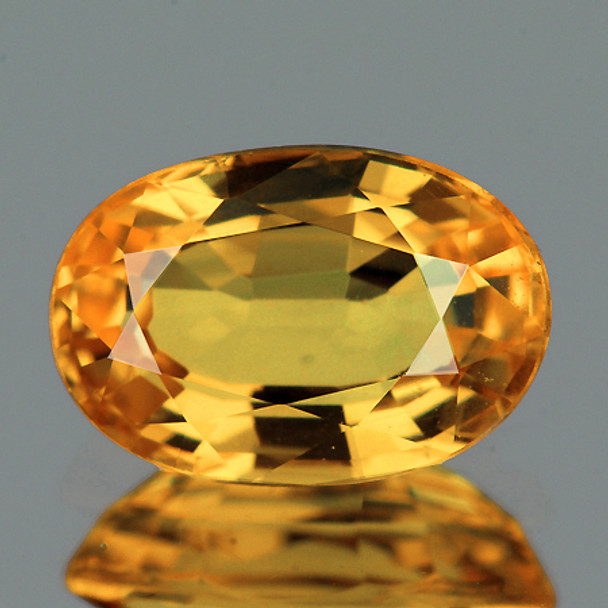 7x4 mm Oval 0.82ctct AAA Fire Luster Natural Ceylon Golden Yellow Sapphire [Flawless-VVS]