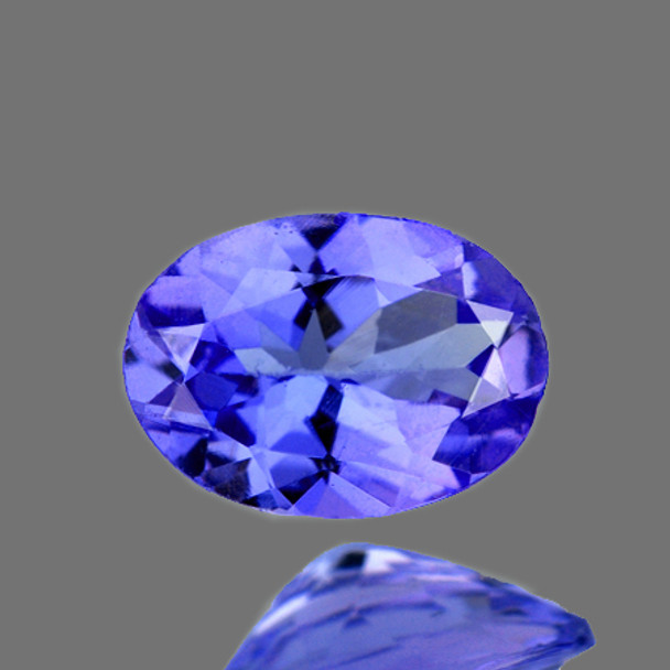 7x5 mm Oval 0.88cts Top Fire Luster Natural Purple Blue Tanzanite [Flawless-VVS]