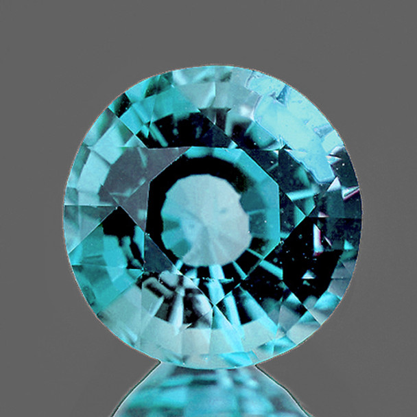 6.50 mm Round 1.67ct AAA Fire Luster Natural Brilliant Seafoam Blue Zircon [Flawless-VVS]