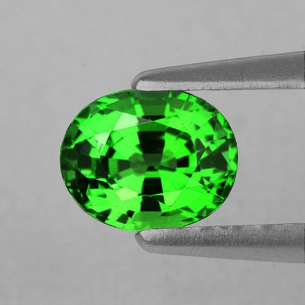 4.5x3.5 mm Oval 0.34ct AAA Fire Natural Top Chrome Green Tsavorite Garnet [VVS]