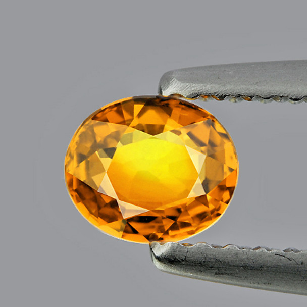 7x5.5 mm Oval 1.00ct AAA Luster Natural Yellow Sapphire [Flawless-VVS]
