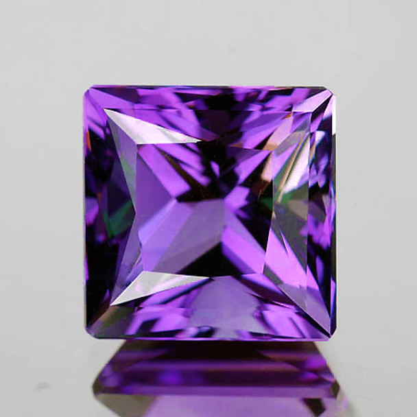 7.00 mm Square Princess 1 piece Natural Intense Purple Amethyst [Flawless-VVS]