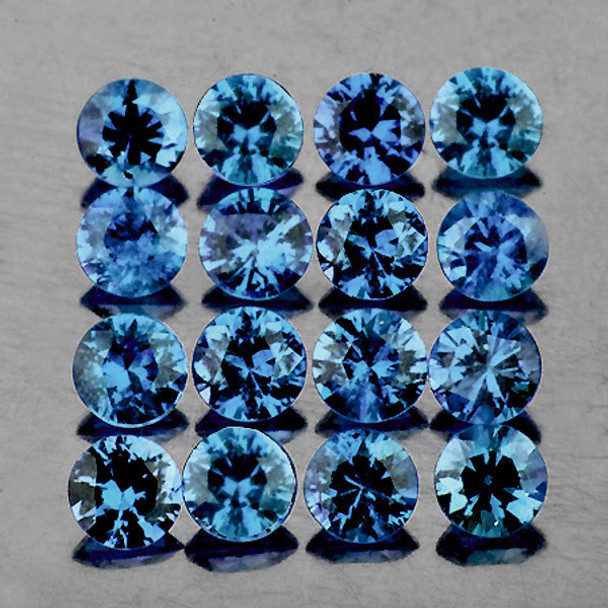 1.50 mm Round Machine Cut 50 pcs AAA Luster Natural Madagascar Blue Sapphire [Flawless-VVS]