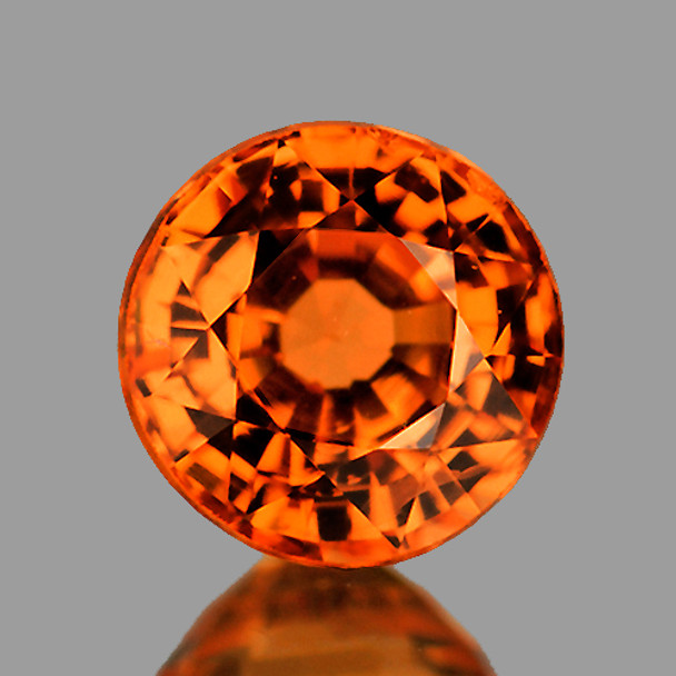 5.00 mm Round 1 piece AAA Fire Sparkles Natural Orange Sapphire [Flawless-VVS]