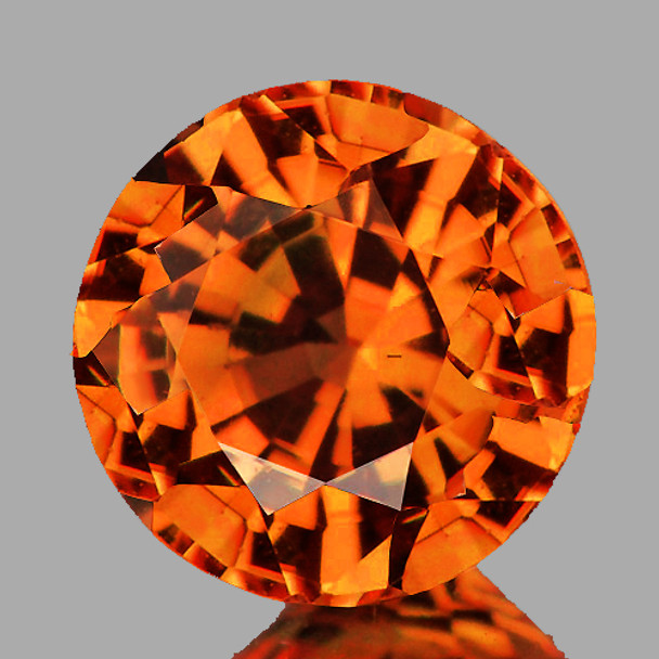 4.70 mm Round 1 piece AAA Fire Sparkles Natural Sunset Orange Sapphire [Flawless-VVS]-AAA Grade