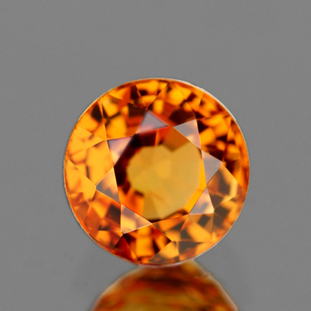 4.70 mm Round Step 1 piece AAA Fire Luster Natural Golden Yellow Sapphire [Flawless-VVS]-AAA Grade