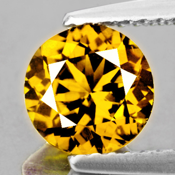 4.70 mm Round 1 piece AAA Fire Sparkles Natural Yellow Sapphire [Flawless-VVS]