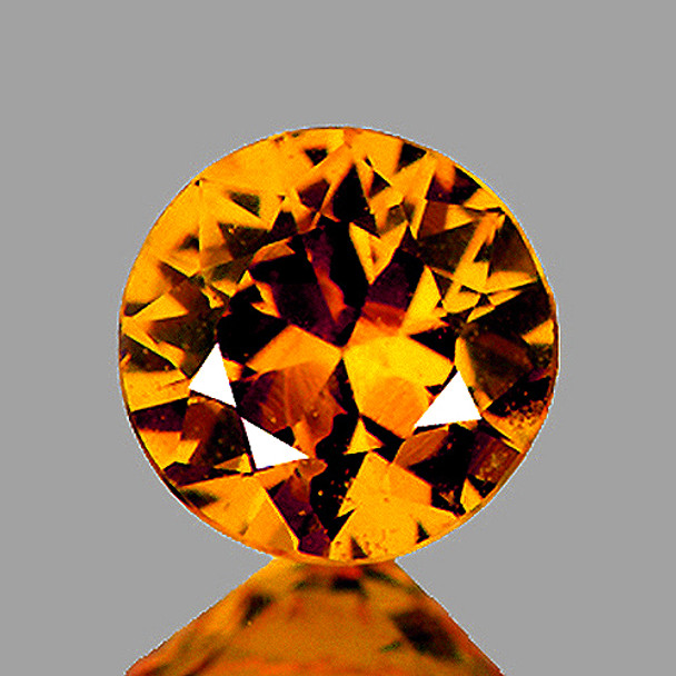 4.80 mm Round 1 piece AAA Fire Sparkles Natural Intense Golden Yellow Sapphire [Flawless-VVS]-AAA Grade