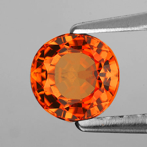 4.80 mm Round 1 piece AAA Fire Sparkles Natural Intense Orange Sapphire [Flawless-VVS]-AAA Grade