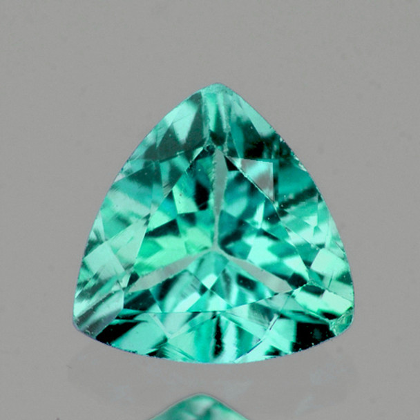 5.60 mm Trillion 0.68ct AAA Fire Luster Natural Blue Green Apatite [VVS]
