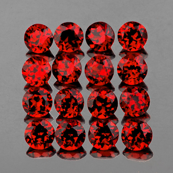 2.30 mm Round 50 pieces AAA Fire Luster Natural Red Mozambique Garnet [Flawless-VVS]