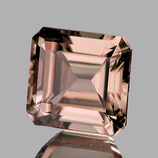 14.50 mm Octagon 21.23cts AAA Luster Natural Intense Golden Pink Kunzite [Flawless-VVS]