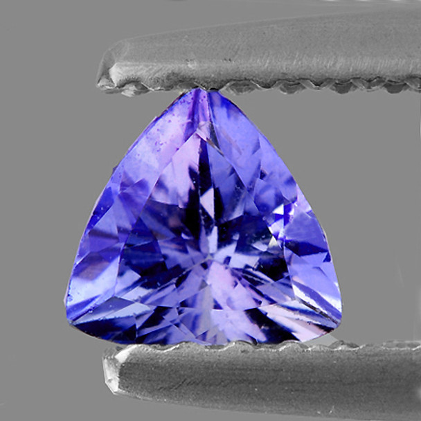 7.00 mm Trillion 1.30cts AAA Luster Natural Purple Blue Tanzanite [Flawless-VVS]