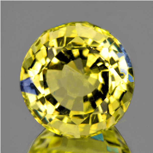 5.30 mm Round 0.56ct AAA Luster Natural Madagascar Yellow Sapphire [Flawless-VVS]