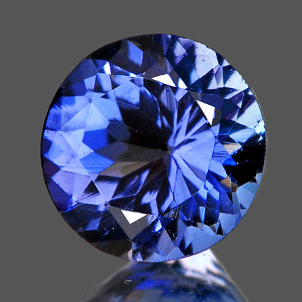6.50 mm Round 1.07ct AAA Luster Natural Brilliant Purple Blue Tanzanite [Flawless-VVS]-Free Certificate