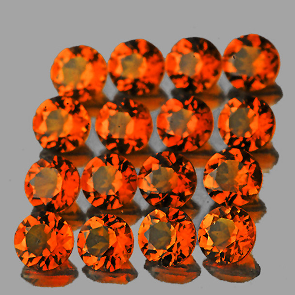 3.80 mm Round 16 pcs AAA Fire Luster Natural Madeira Orange Citrine [Flawless-VVS]