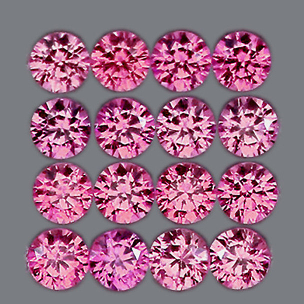 1.80 mm Round Machine Cut 35 pieces AAA Fire Luster Natural Brilliant Pink Sapphire [Flawless-VVS]