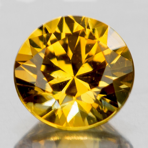 4.70 mm Round 1 piece AAA Fire Sparkles Natural Intense Yellow Sapphire [Flawless-VVS]