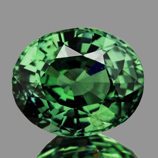 6.5x5 mm Oval 1.08ct AAA Luster Natural Unheated Green Sapphire [Flawless-VVS]
