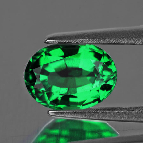 5.5x4 mm Oval 1 piece AAA Luster Natural Emerald Green Tsavorite Garnet [VVS]