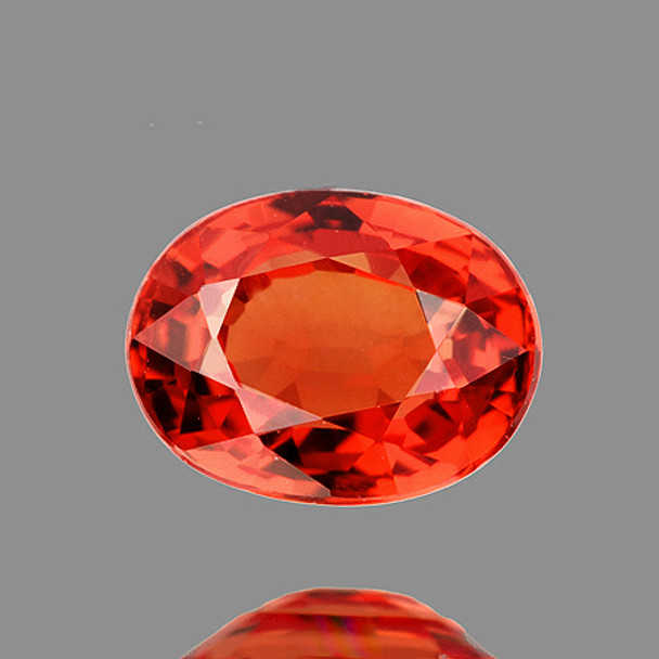 5.5x4.5 mm Oval 0.57ct AAA Fire Luster Natural Intense Orange Sapphire [Flawless-VVS]