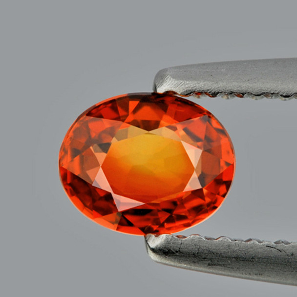 5.5x4.5 mm Oval 0.60ct AAA Fire Luster Natural Intense Orange Sapphire [Flawless-VVS]