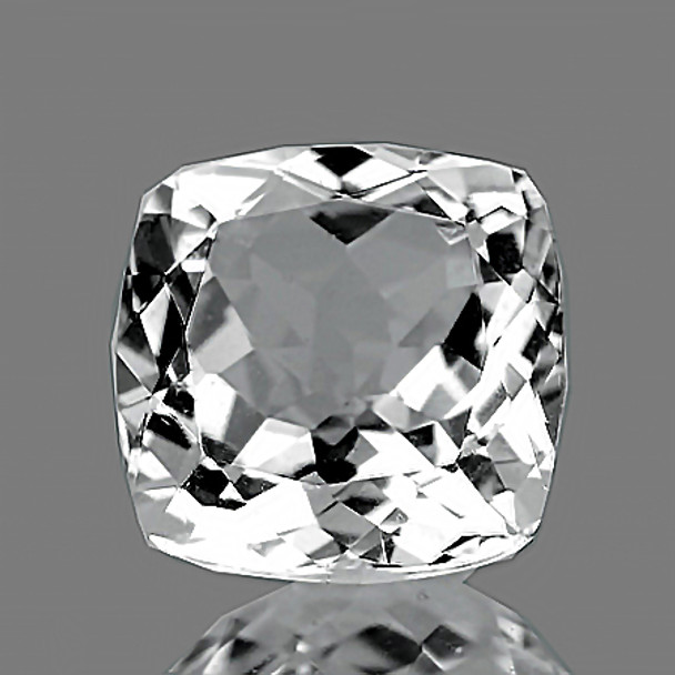 11.50 mm Cushion 8.70cts AAA Fire Luster Natural Brilliant White Topaz [Flawless-VVS]