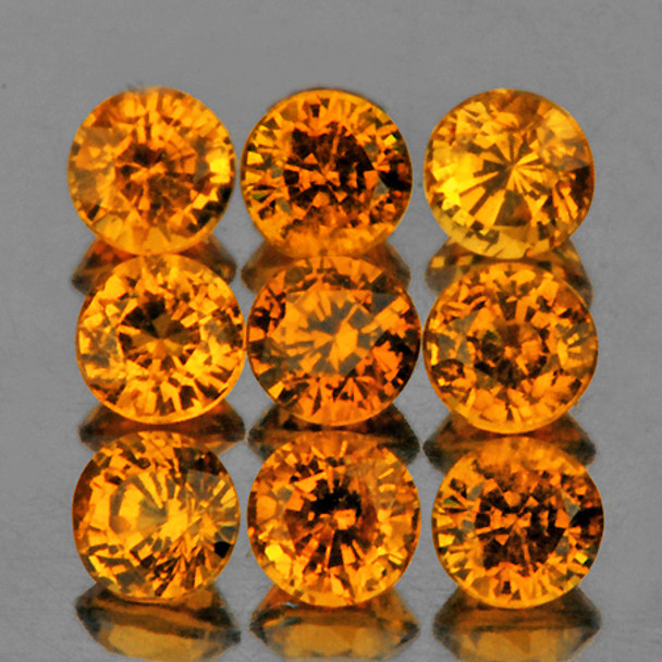 2.80 mm Round Step Cut 6 pieces AAA Fire Luster Natural Golden Yellow Sapphire [Flawless-VVS]-AAA Grade