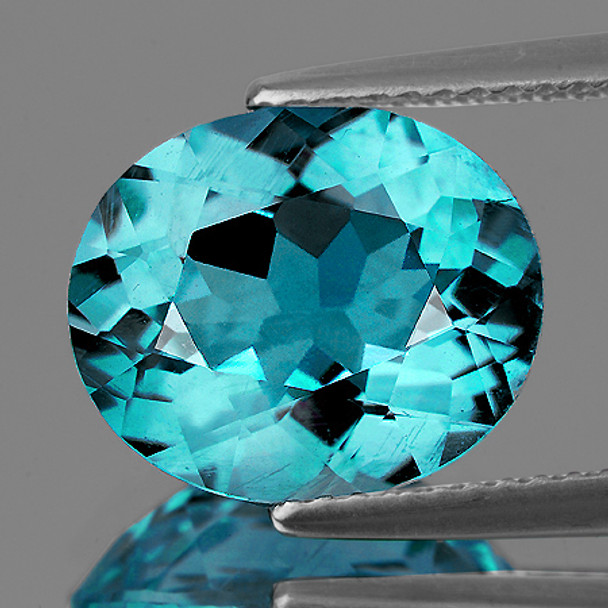 8.5x6.5 mm Oval 2.40cts AAA Luster Natural Sparkling Blue Zircon Flawless-VVS]