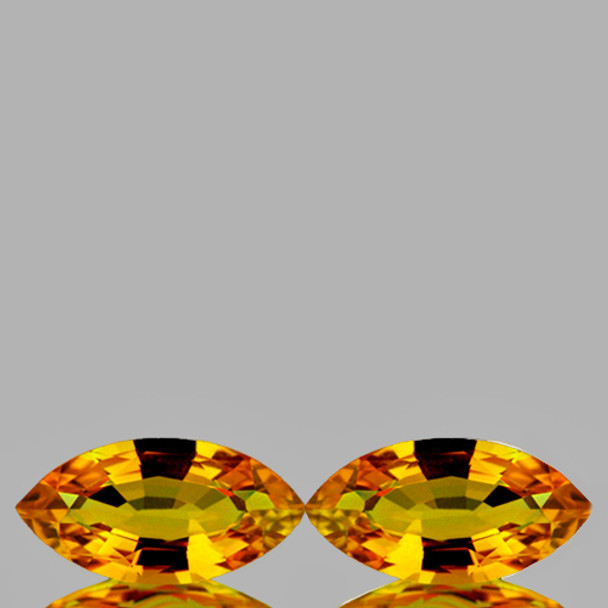6x3 mm Marquise 2 pcs AAA Luster Natural Golden Yellow Sapphire [Flawless-VVS]