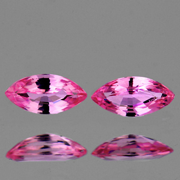 6x3 mm Marquise 2 pieces AAA Luster Natural Top Pink Sapphire [Flawless-VVS]