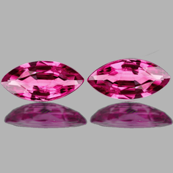 6x3 mm Marquise 2 pieces AAA Luster Natural Premium Hot Pink Sapphire [Flawless-VVS]