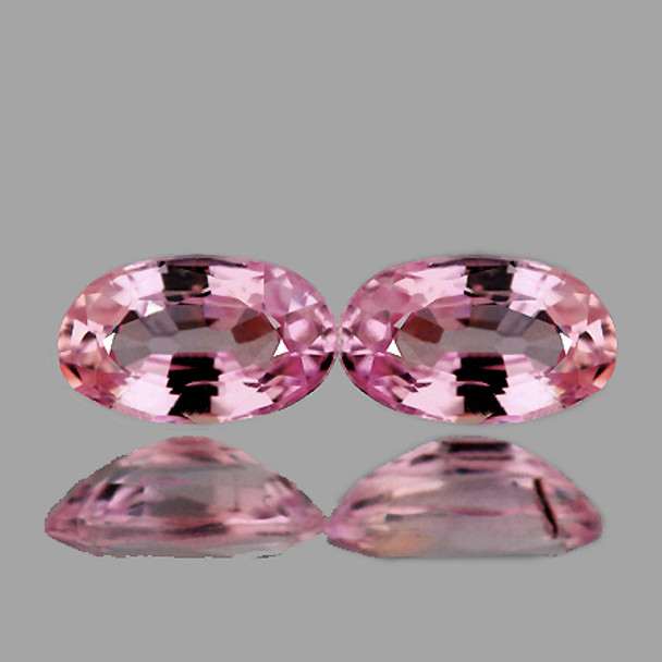 5.5x3.5 mm Oval 2 pieces AAA Luster Natural Sparkling Ceylon Pink Sapphire [Flawless-VVS]