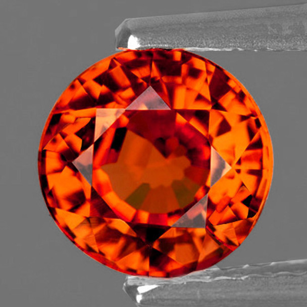 4.40 mm Round 1 piece AAA Fire Sparkles Natural Top Intense Orange Sapphire [Flawless-VVS]-AAA Grade