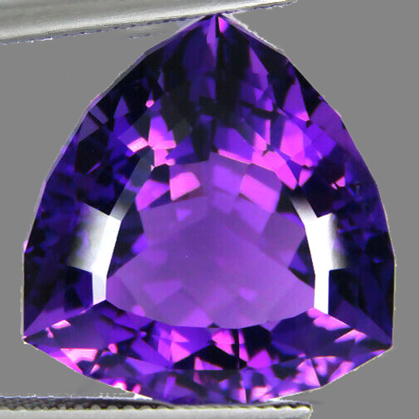 25.00 mm Trillion Fancy 46.73cts AAA Luster Natural Intense Purple Amethyst [Flawless-VVS]