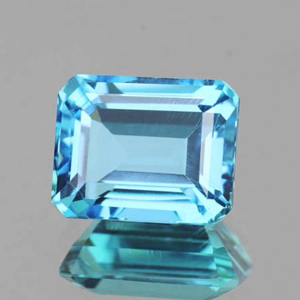 8x6 mm Octagon 1 piece AAA Luster Natural Sparkling Sky Blue Topaz [Flawless-VVS]