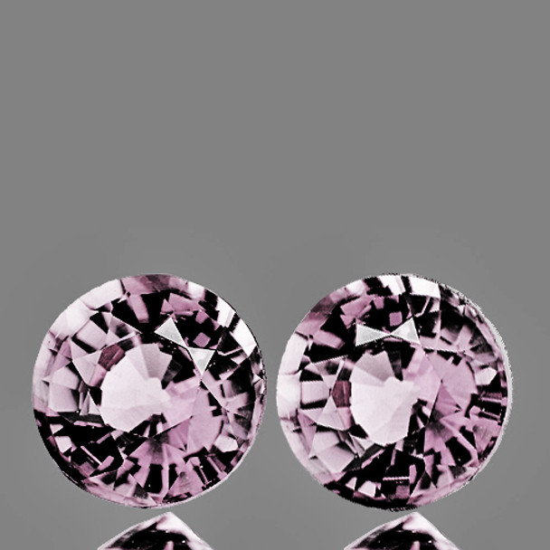 3.80 mm Round 2 pcs AAA Fire Luster Natural Pink Mogok Spinel [VVS]
