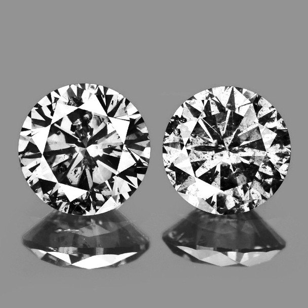 2.70 mm Round 2pcs Superb Luster Natural Color FG White Diamond [SI- Very Eye Clean]