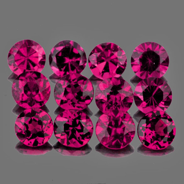 3.30 mm Round 12 pcs Natural Raspberry Pink Rhodolite Garnet [Flawless-VVS]