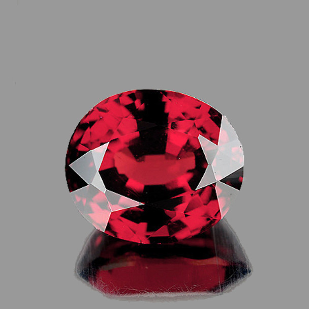 8x7 mm Oval 2.43ct AAA Fire Luster Natural Raspberry Red Pink Rhodolite Garnet [Flawless-VVS]