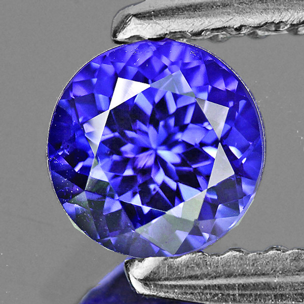 5.50 mm Round 0.75ct AAA Fire Luster Natural Brilliant Purple Blue Tanzanite [Flawless-VVS]