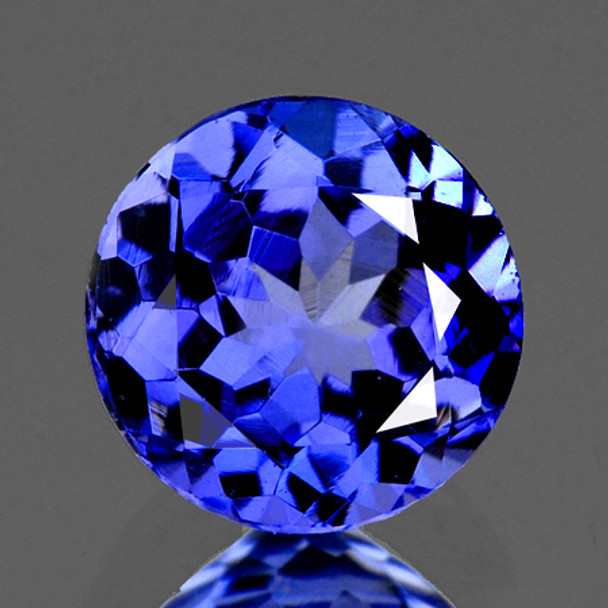 5.50 mm Round 0.71ct AAA Fire Luster Natural Intense Purple Blue Tanzanite [Flawless-VVS]