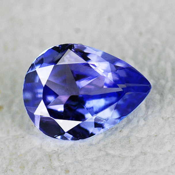 7x5 mm Pear 0.50ct AAA Luster Natural Intense Purple Blue Tanzanite [Flawless-VVS]