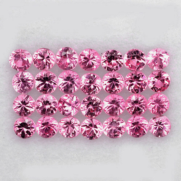 1.20 mm Round 100pcs AAA Superb Luster Natural Pink Sapphire [IF-VVS]-AAA Grade