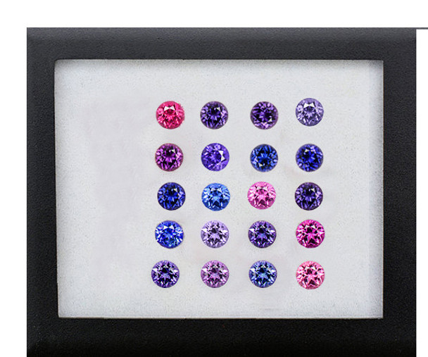 1.80 mm Round Machine Cut 30pcs AAA Fire Luster Natural Multi Color Sapphire [IF-VVS]-AAA Grade