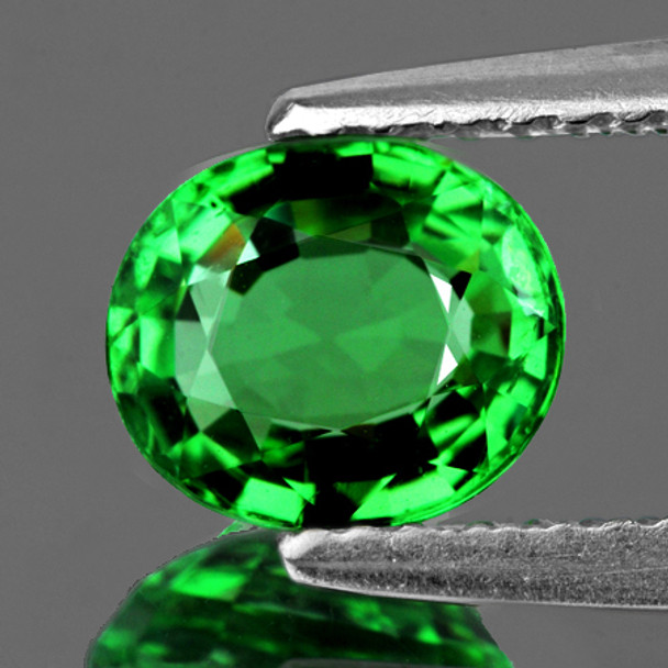 5.5x4.5 mm Oval 0.55ct AAA Fire Natural Intense Chrome Green Tsavorite Garnet [VS-SI]